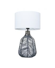 Rattan Table Lamp - Grey