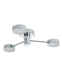 Rosalie 3 Light Bathroom LED Semi Flush Ceiling Light - Chrome
