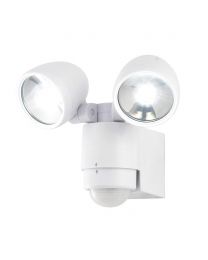Sirocco 2 Light LED Security Spotlight with PIR Sensor - White