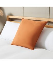 Small Velour Piped Cushion, Burnt Orange