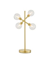 Supa 4 Light Stick Table Lamp - Satin Brass