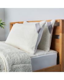 Teddy Bear Pillow Protector Pair, White