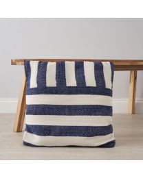 Tino Cushion, Navy by coffee table