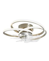 Trinity LED Dimmable Fan Ceiling Light, Satin Nickel
