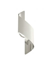 Visconte Troyes Small Wavy LED Wall Light - White and Chrome