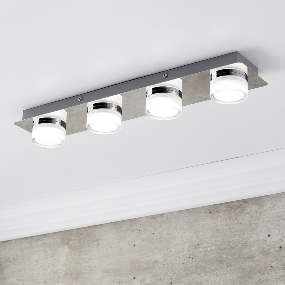 Bolton Bathroom 4 Light LED Ceiling Spotlight Bar | Litecraft