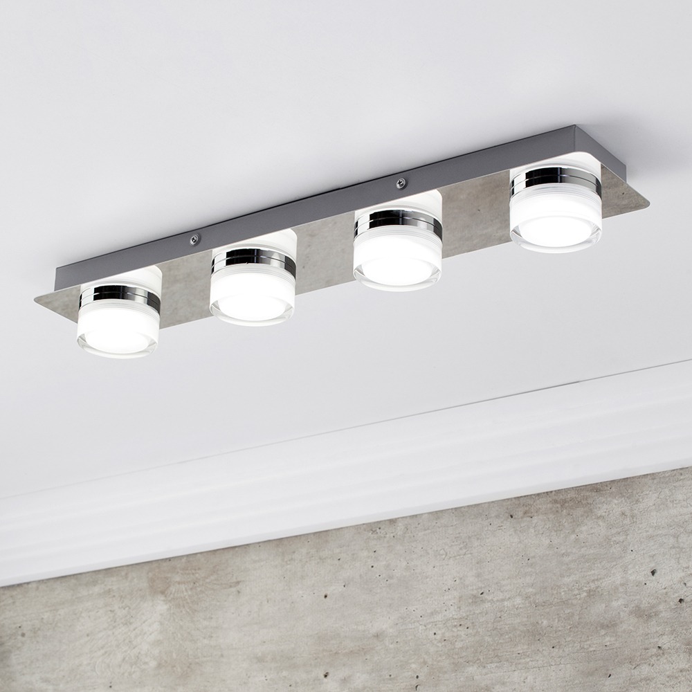 Bolton Bathroom 4 Light Led Ceiling Spotlight Bar Litecraft