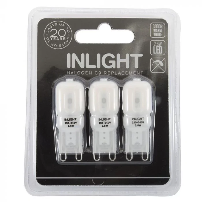 3 LED Non-Dimmable Light Bulbs Warm White | Litecraft