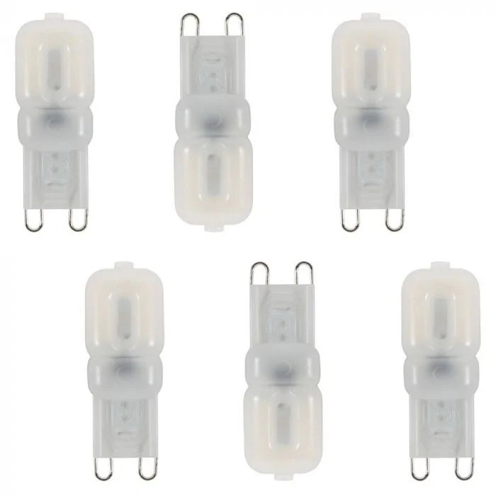 6 x G9 LED Non-Dimmable Light Bulbs Warm White