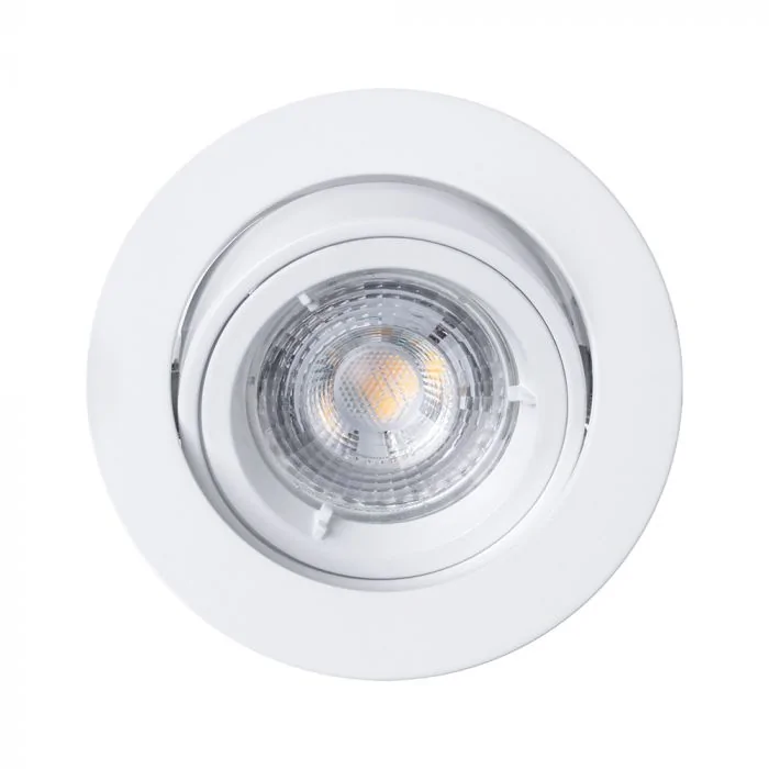 16 Pack Recess Diecast Downlight Tilt Spotlight White With LED Bulbs Litecraft