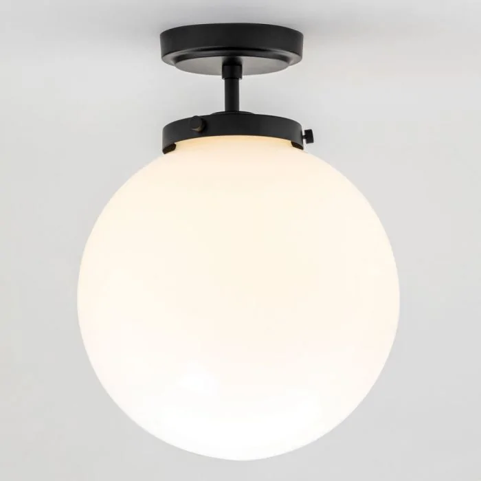 Preston Matte Black Semi Flush Ceiling Light Litecraft - Black Bathroom Ceiling Light Fixtures